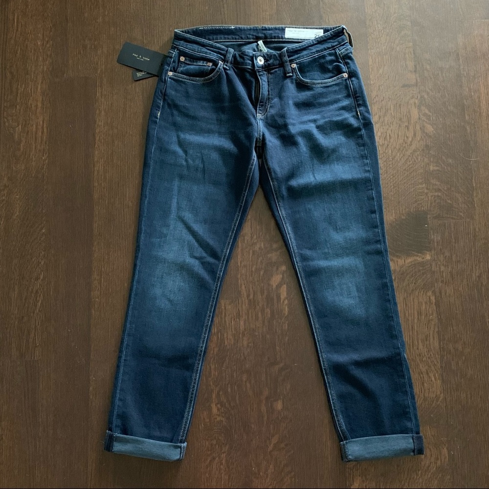 rag & bone Dre Low Rise Slim Boyfriend Jeans Bianca